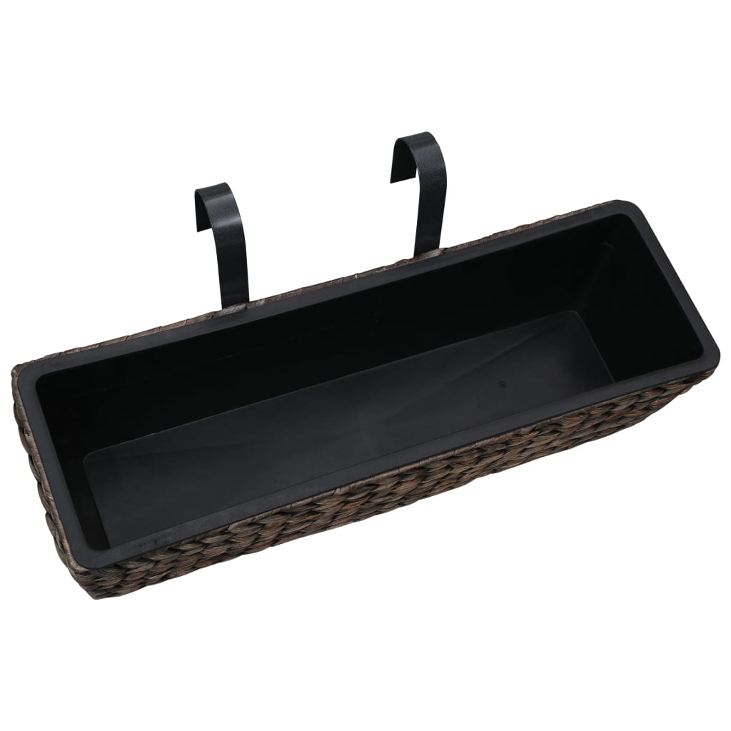 Conjunto De Jardineras 2 Unidades Jacinto De Agua Marrón