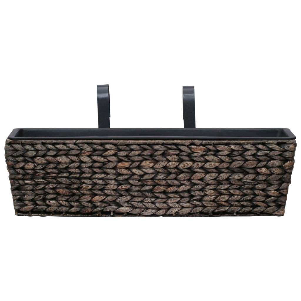Conjunto De Jardineras 2 Unidades Jacinto De Agua Marrón