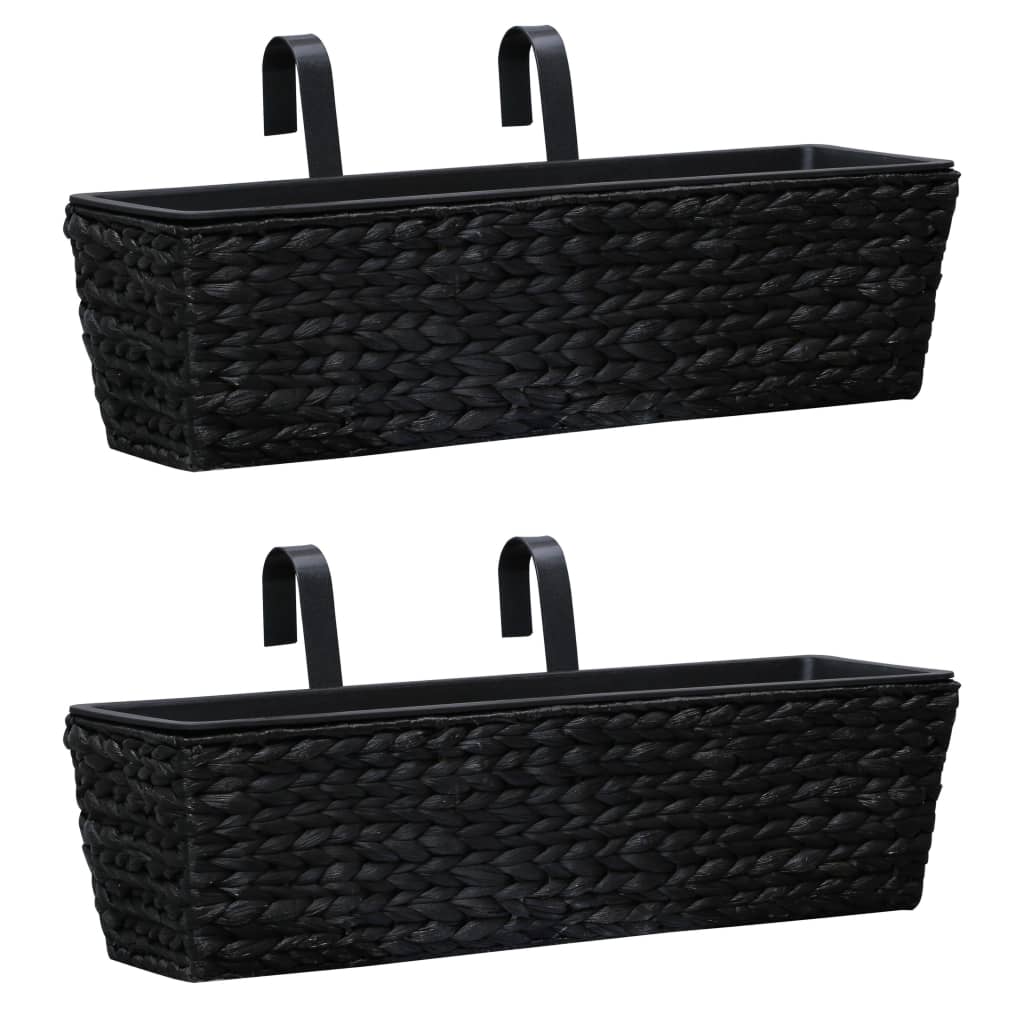 Conjunto De Jardineras 2 Unidades Jacinto De Agua Marrón