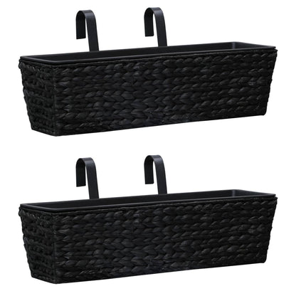 Conjunto De Jardineras 2 Unidades Jacinto De Agua Marrón