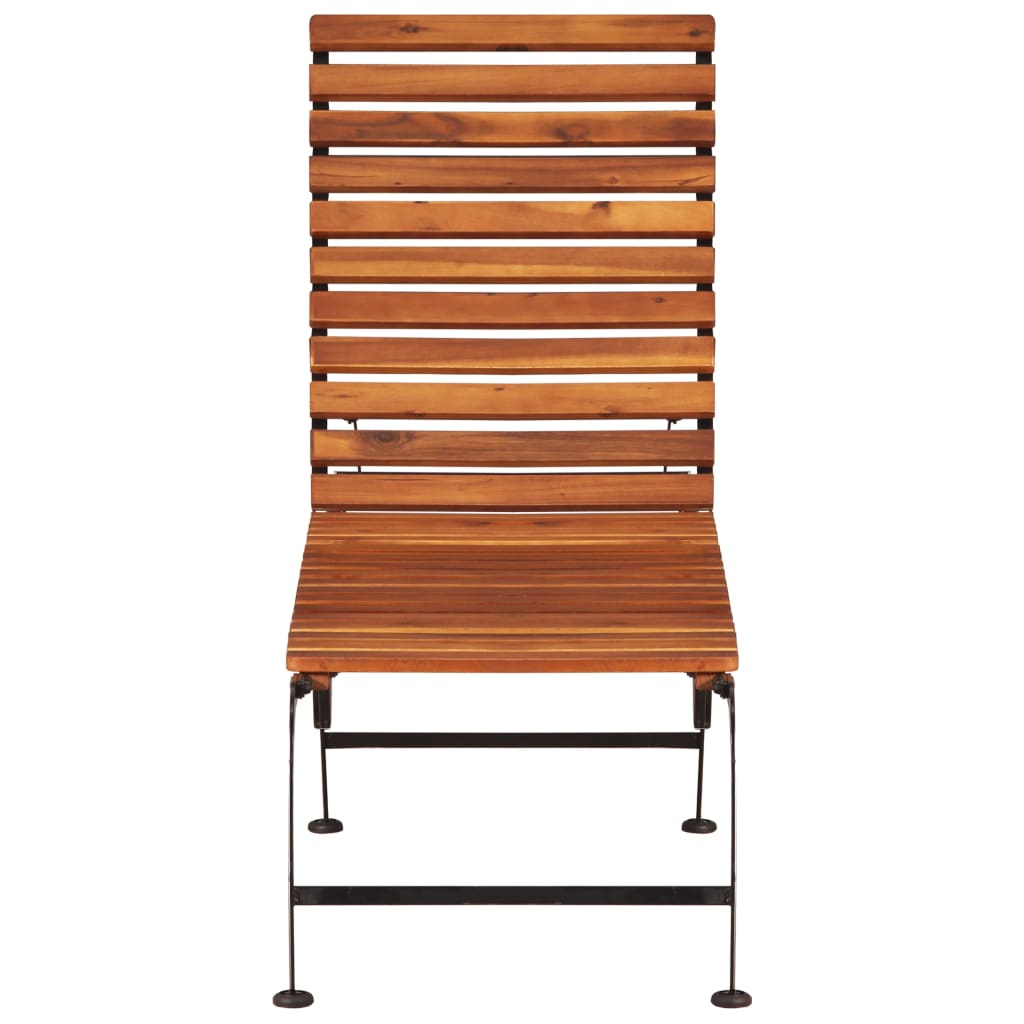 Tumbona Ajustable De Madera Maciza De Acacia Y Patas De Acero