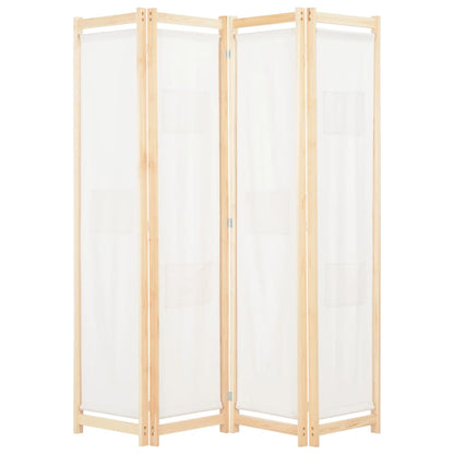 Biombo Divisor 5 Paneles De Tela 200X170X4 Cm