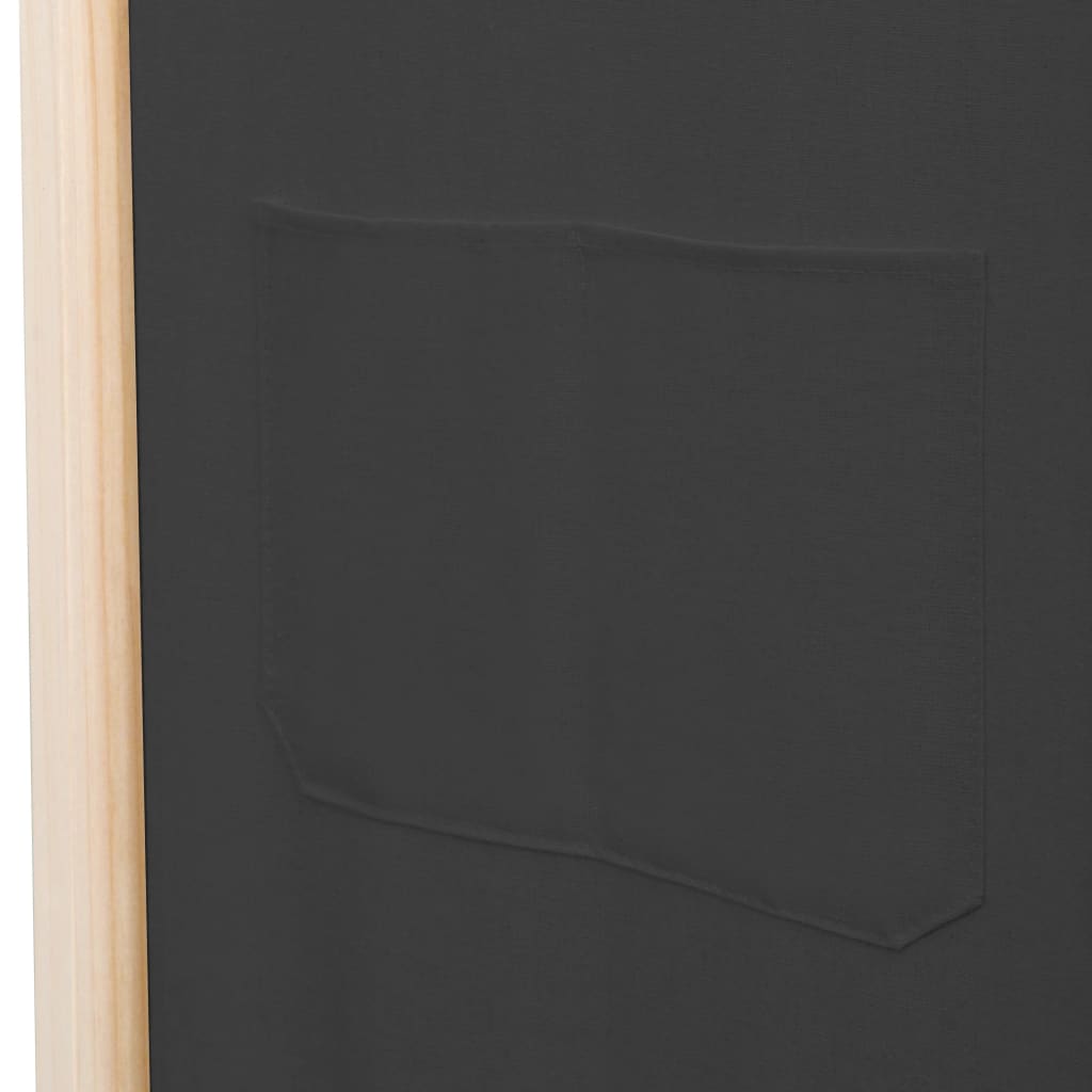 Biombo Divisor 5 Paneles De Tela 200X170X4 Cm