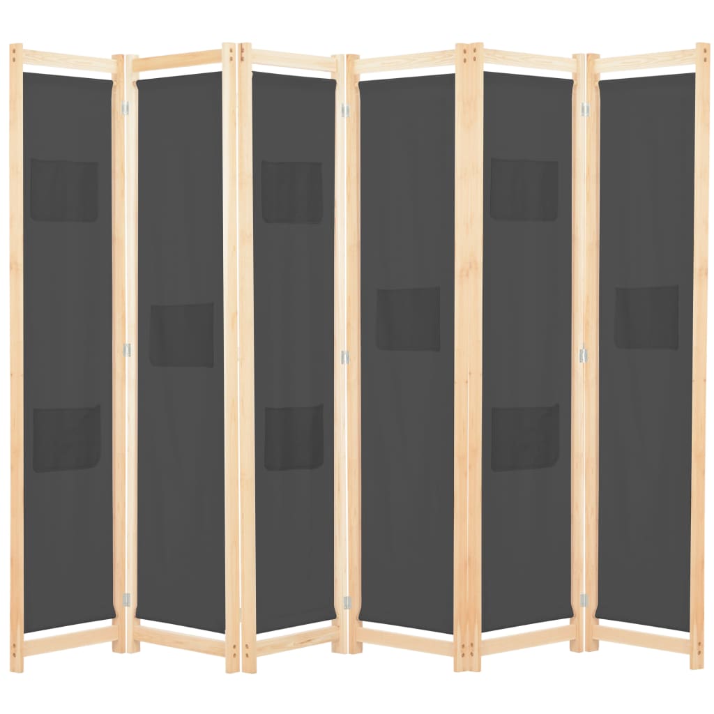 Biombo Divisor 5 Paneles De Tela 200X170X4 Cm