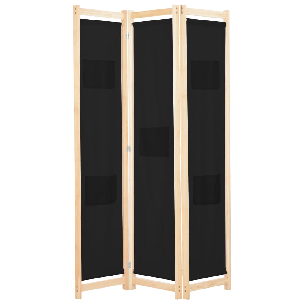 Biombo Divisor 5 Paneles De Tela 200X170X4 Cm