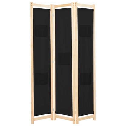 Biombo Divisor 5 Paneles De Tela 200X170X4 Cm