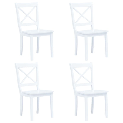 Sillas De Comedor 4 Unidades Madera Maciza De Caucho