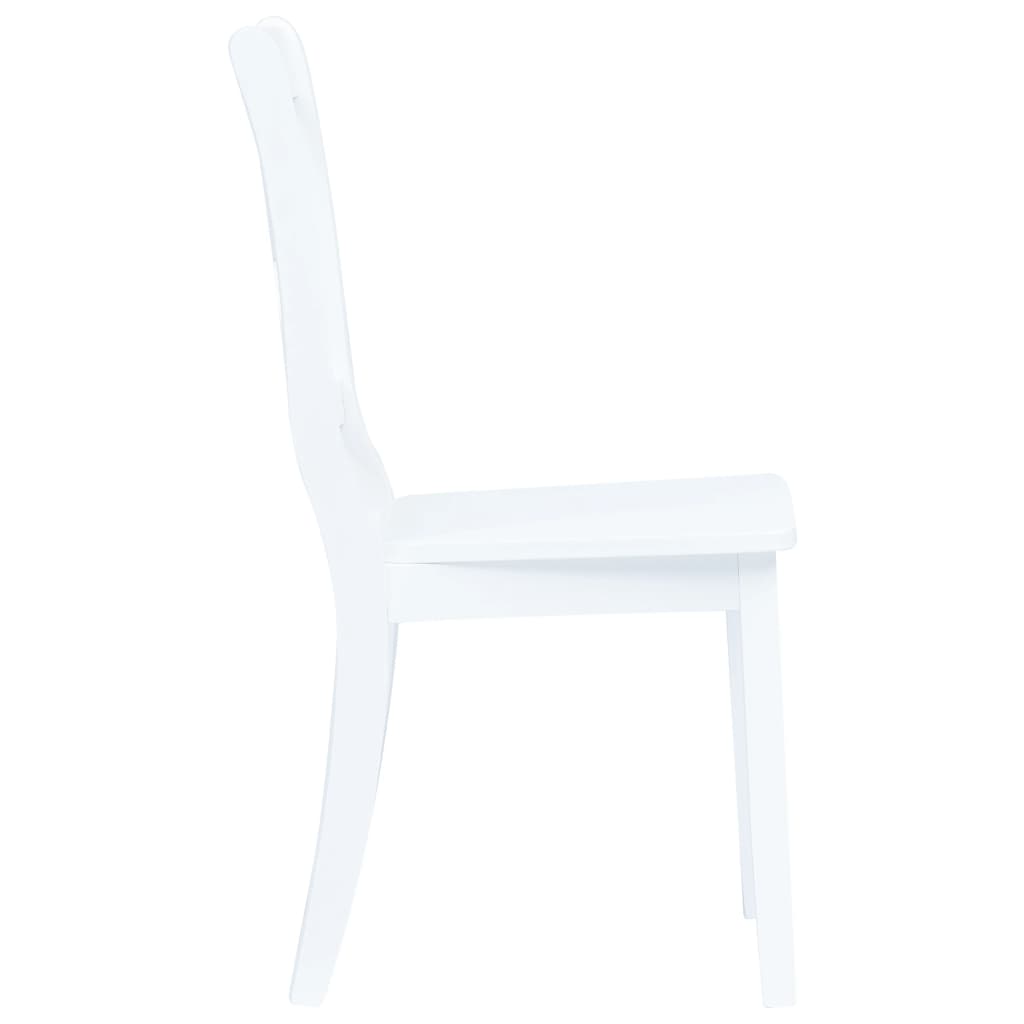 Sillas De Comedor 4 Unidades Madera Maciza De Caucho