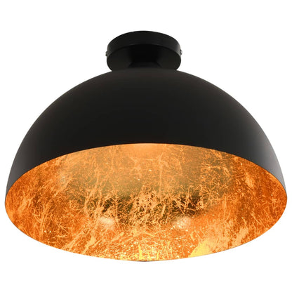 Lámparas De Techo 2 Uds Semiesféricas Negro Y Dorado E27