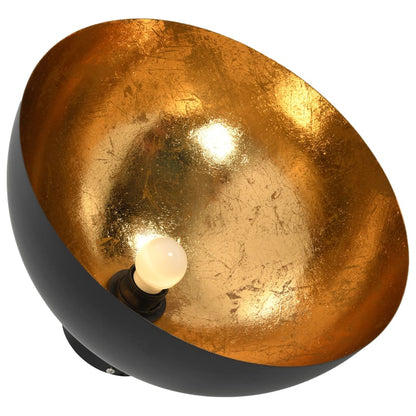 Lámparas De Techo 2 Uds Semiesféricas Negro Y Dorado E27