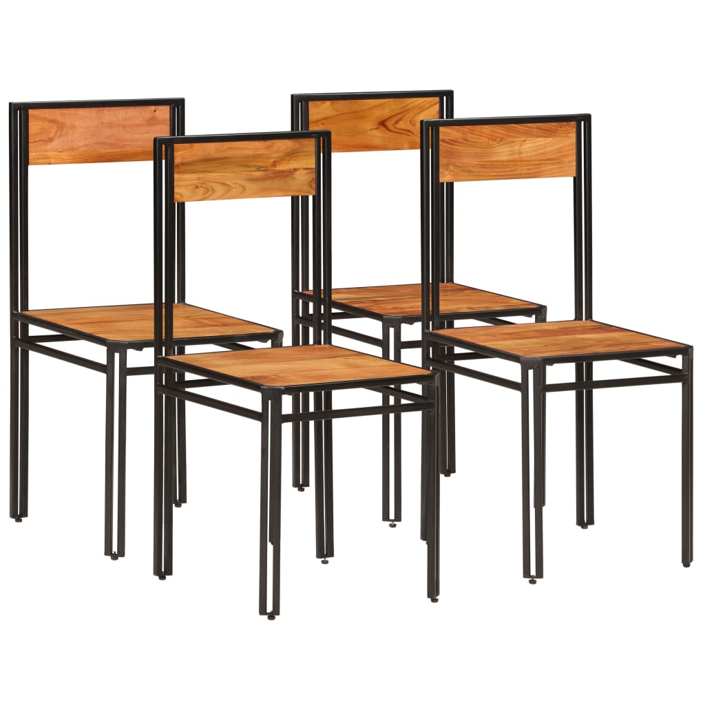Sillas De Comedor 2 Unidades Madera Maciza De Acacia