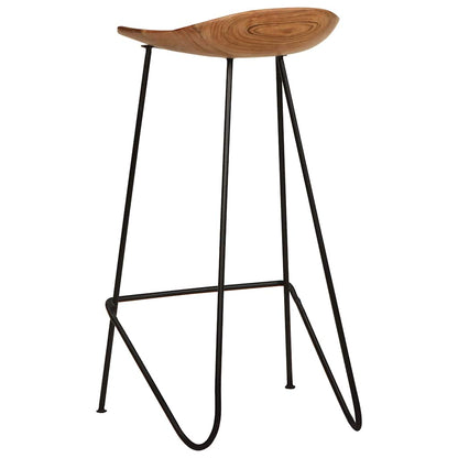 Taburetes De Cocina 2 Unidades Madera Maciza De Acacia