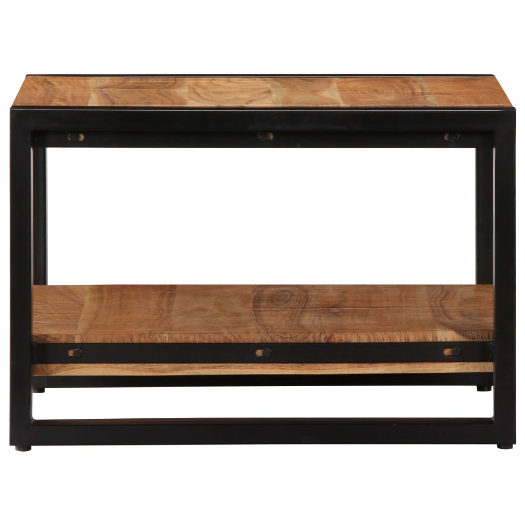 Mesa De Centro De Madera Maciza De Acacia 60X60X40 Cm