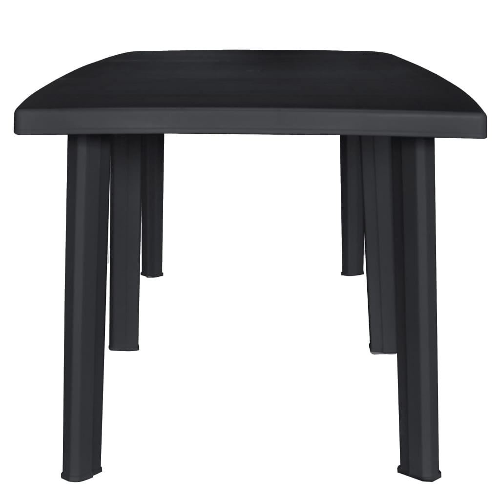 Mesa De Jardín De Plástico Gris Antracita 216X90X72 Cm