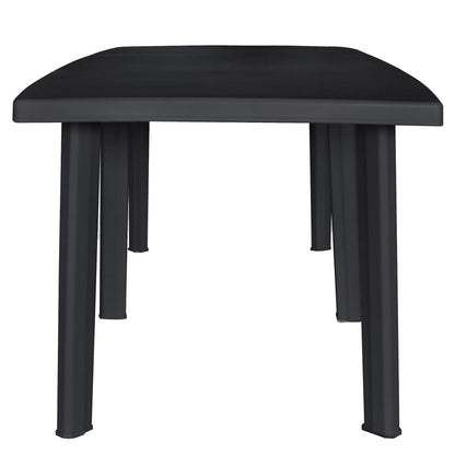 Mesa De Jardín De Plástico Gris Antracita 216X90X72 Cm