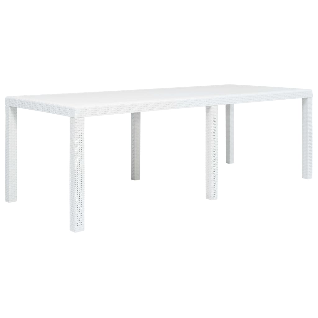 Mesa De Jardín De Plástico Aspecto Ratán Gris