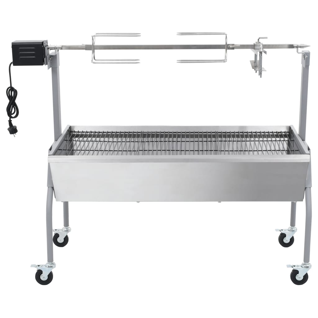 Parrilla De Barbacoa Con Asador Y Motor Eléctrico