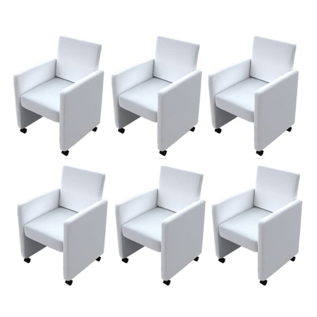 Sillas De Comedor 6 Uds Cuero Sintético