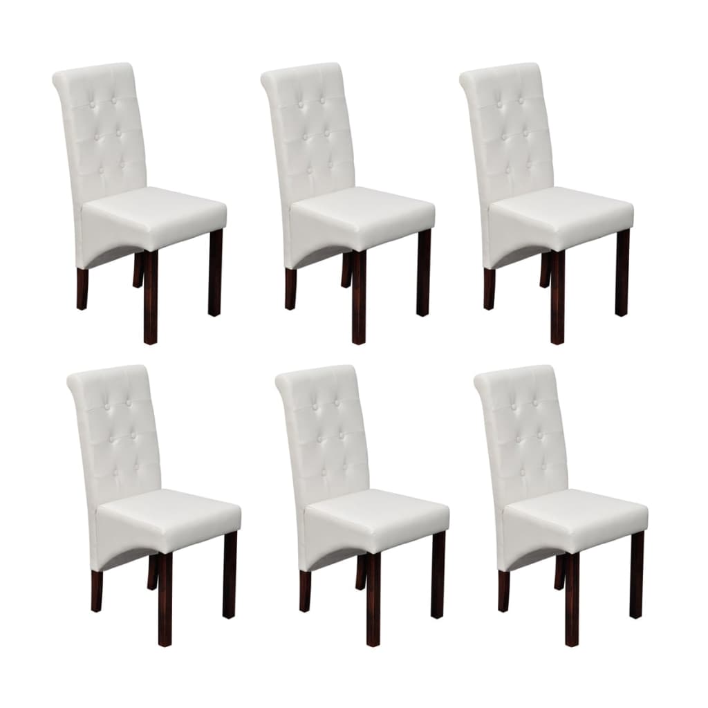 Sillas De Comedor 6 Unidades Cuero Sintético