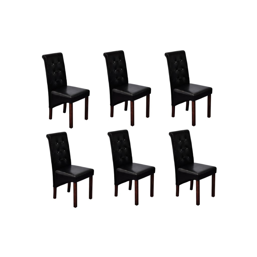 Sillas De Comedor 6 Unidades Cuero Sintético