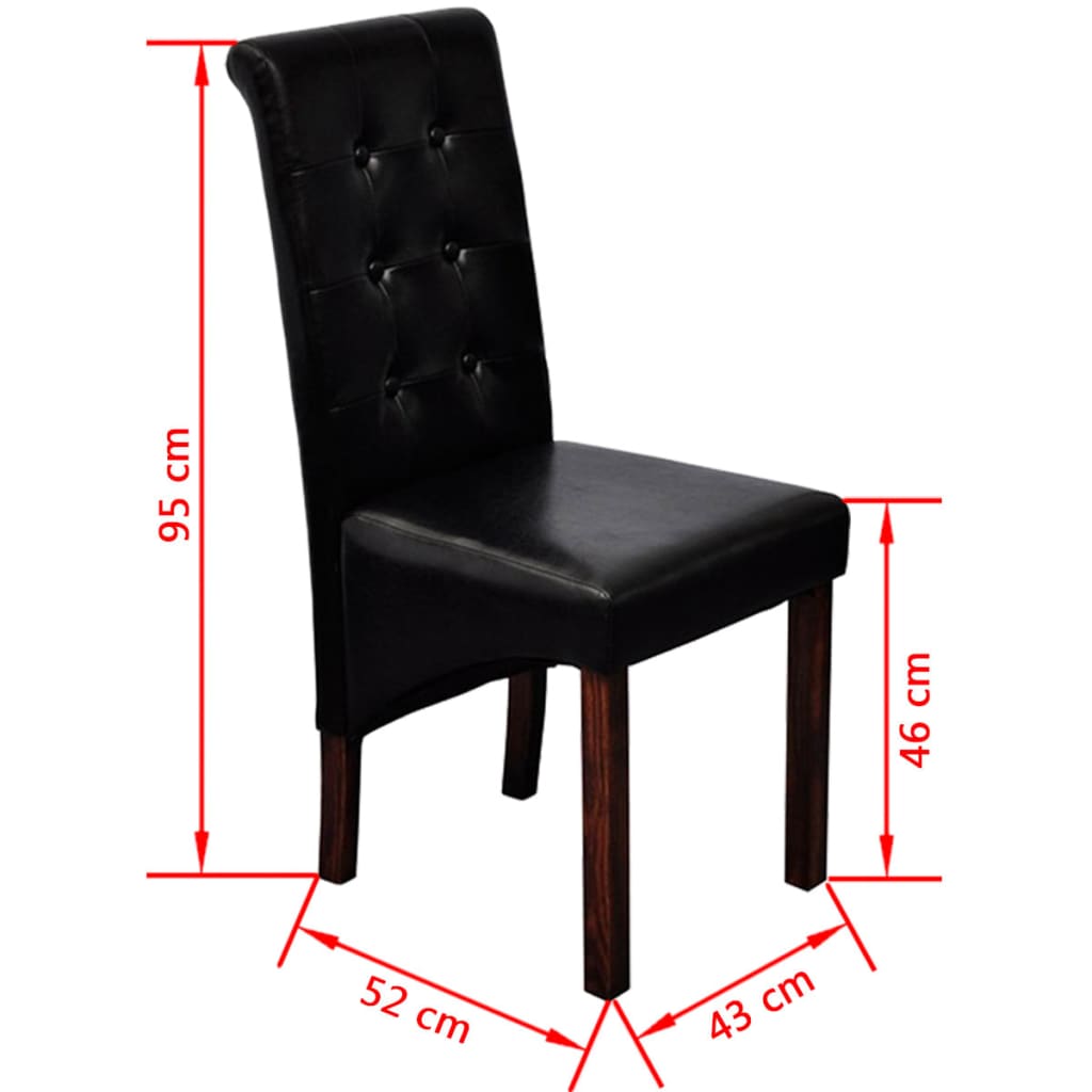 Sillas De Comedor 6 Unidades Cuero Sintético