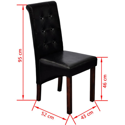 Sillas De Comedor 6 Unidades Cuero Sintético