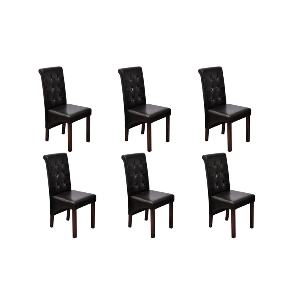 Sillas De Comedor 6 Unidades Cuero Sintético