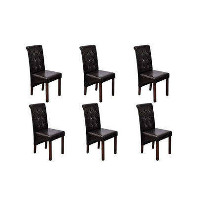 Sillas De Comedor 6 Unidades Cuero Sintético