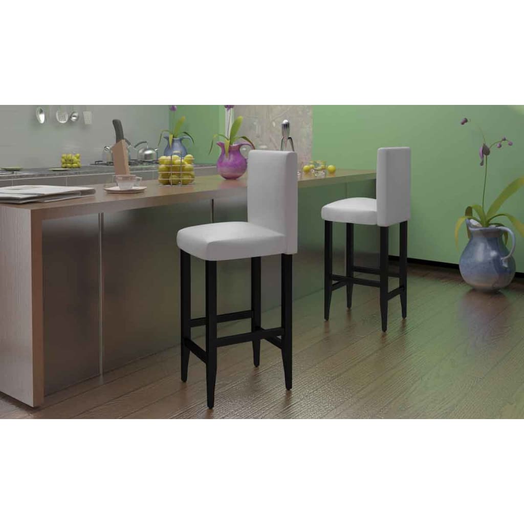 Taburetes De Cocina 4 Unidades Cuero Artificial