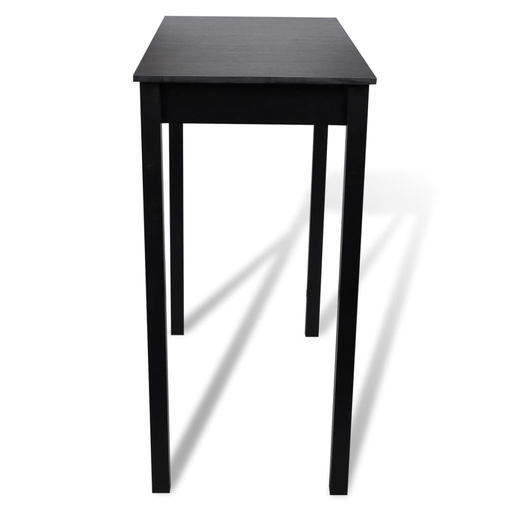 Mesa Alta De Cocina Con 4 Sillas De Barra Negras