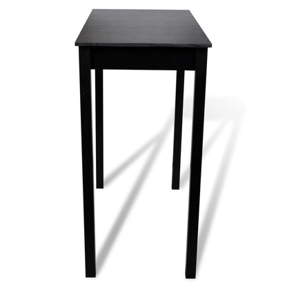Mesa Alta De Cocina Con 4 Sillas De Barra Negras