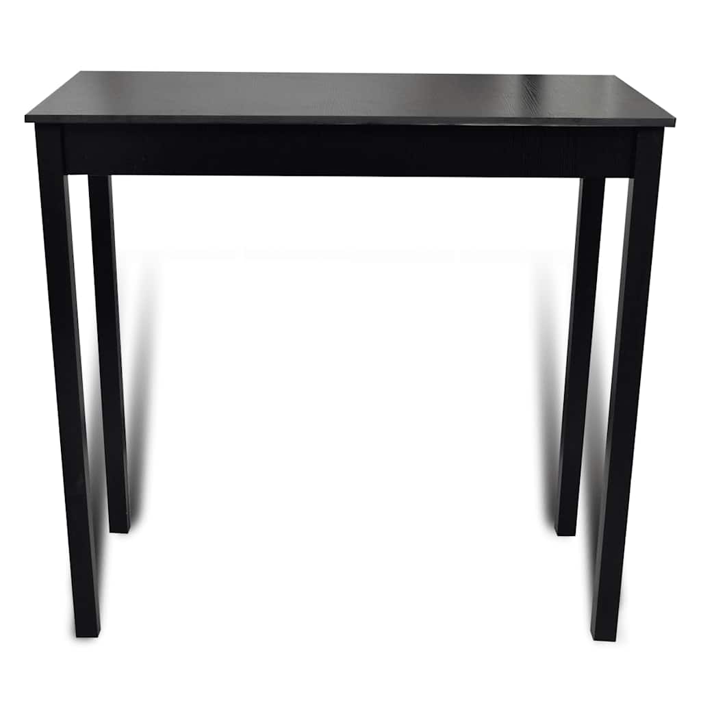 Mesa Alta De Cocina Con 4 Sillas De Barra Negras