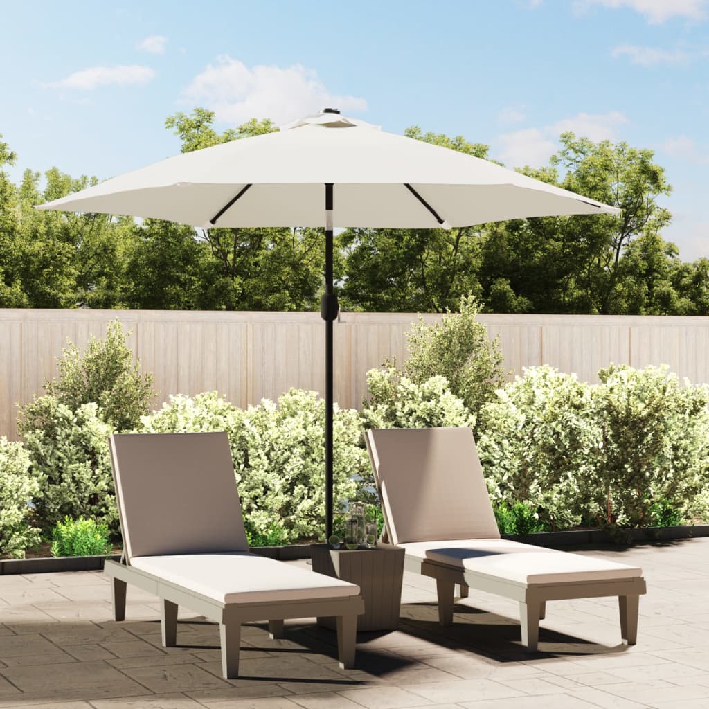 Sombrilla De Jardín Con Palo De Metal Taupe 300 Cm