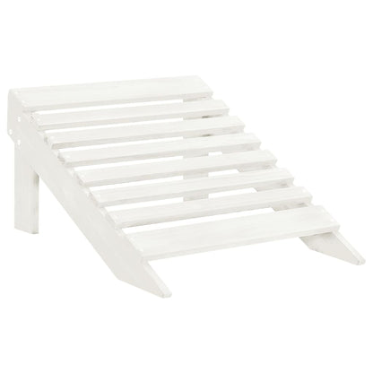 Silla De Jardín Con Otomana Madera Blanca
