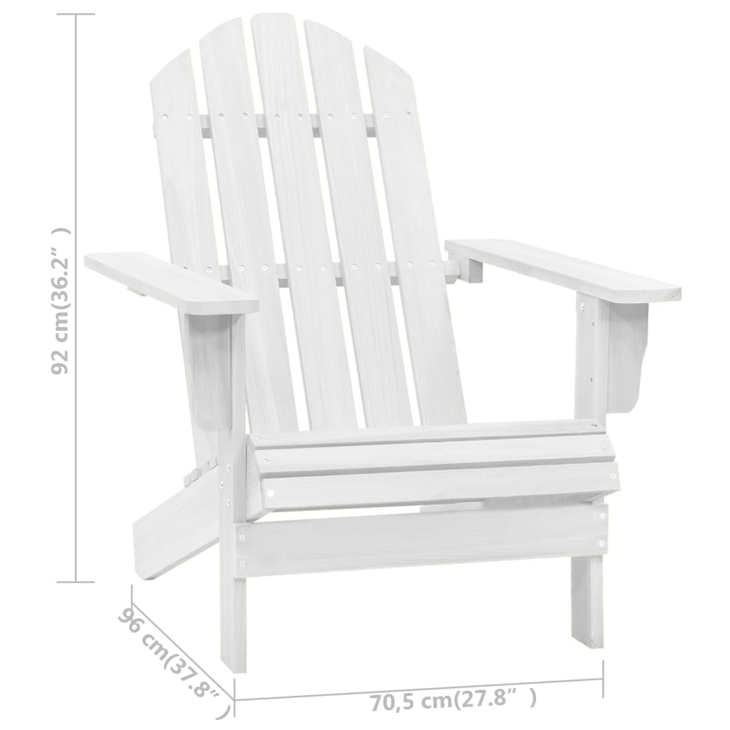Silla De Jardín De Madera Blanca