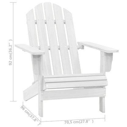 Silla De Jardín De Madera Blanca