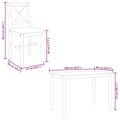 Juego De Muebles De Comedor 5 Piezas