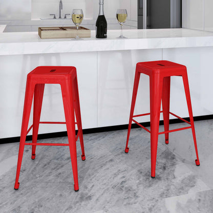 Taburetes De Cocina 2 Unidades Acero S