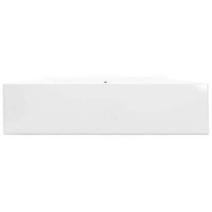 Lavabo De Cerámica Rectangular Con Orificio De Grifo 60X46 Cm