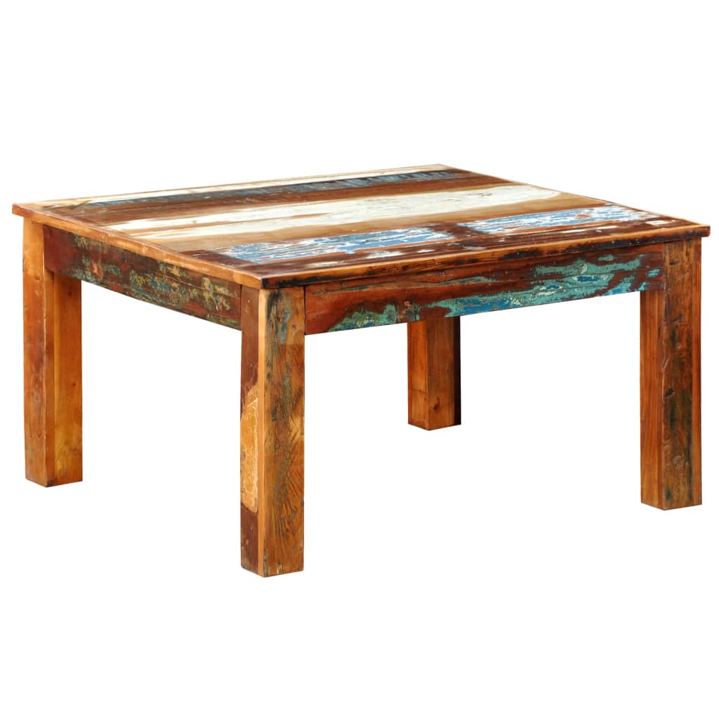 Mesa De Centro Cuadrada Madera Reciclada