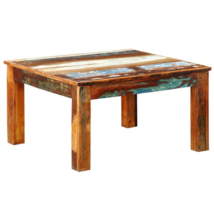 Mesa De Centro Cuadrada Madera Reciclada