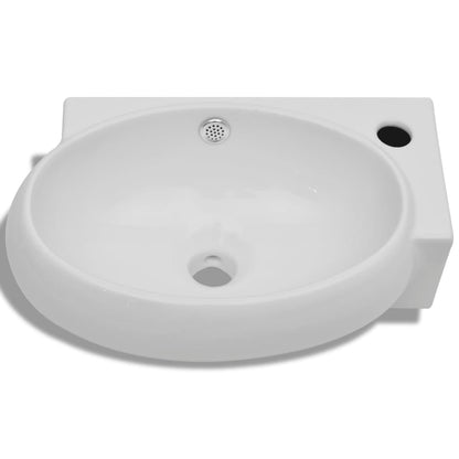 Lavabo Con Hueco De Grifo Y Rebosadero Cerámica