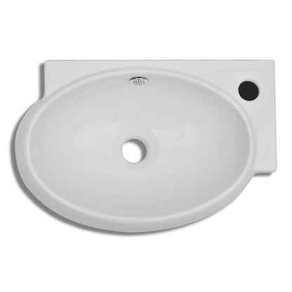 Lavabo Con Hueco De Grifo Y Rebosadero Cerámica