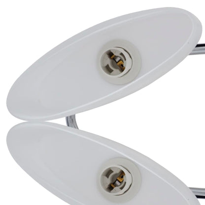 Lámpara De Techo Pantalla Cristal Elipse 4 Bombillas E14