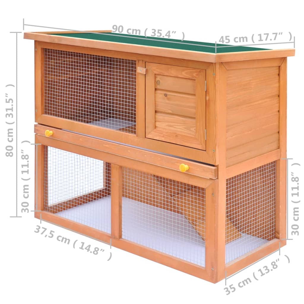 Casa De Animales Pequeños Jaula Conejera 1 Puerta Madera