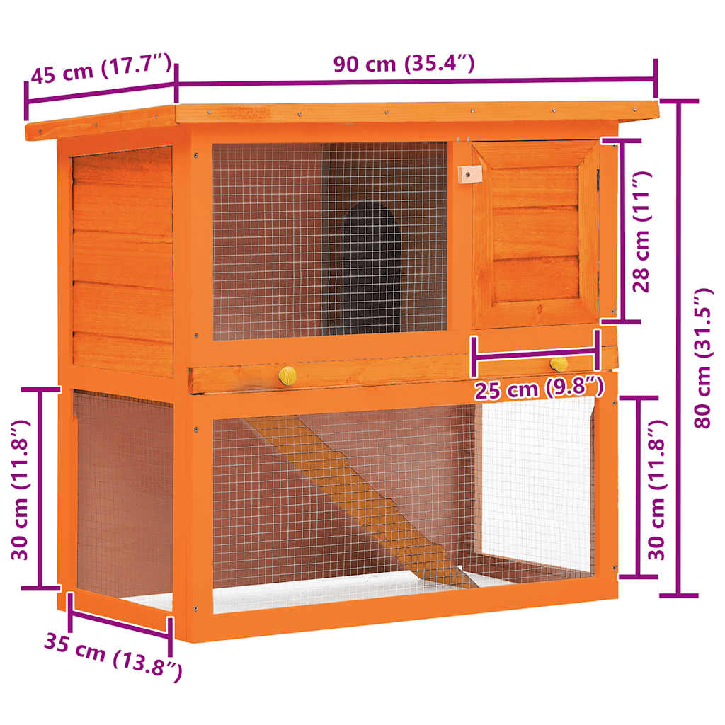 Casa De Animales Pequeños Jaula Conejera 1 Puerta Madera