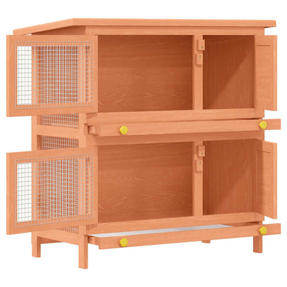 Casa De Animales Pequeños Jaula Conejera 4 Puertas Madera