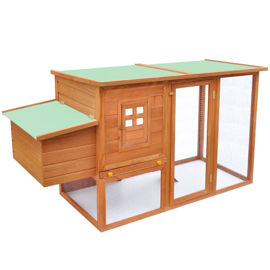 Gallinero De Madera Con 1 Jaula Para Huevos