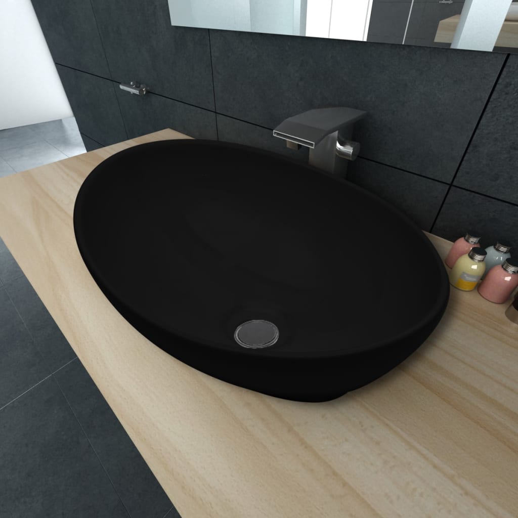 Lavabo Ovalado De Cerámica 40X33 Cm