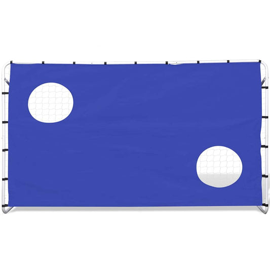 Portería De Fútbol Con Pared De Puntería Acero 240X92X150 Cm